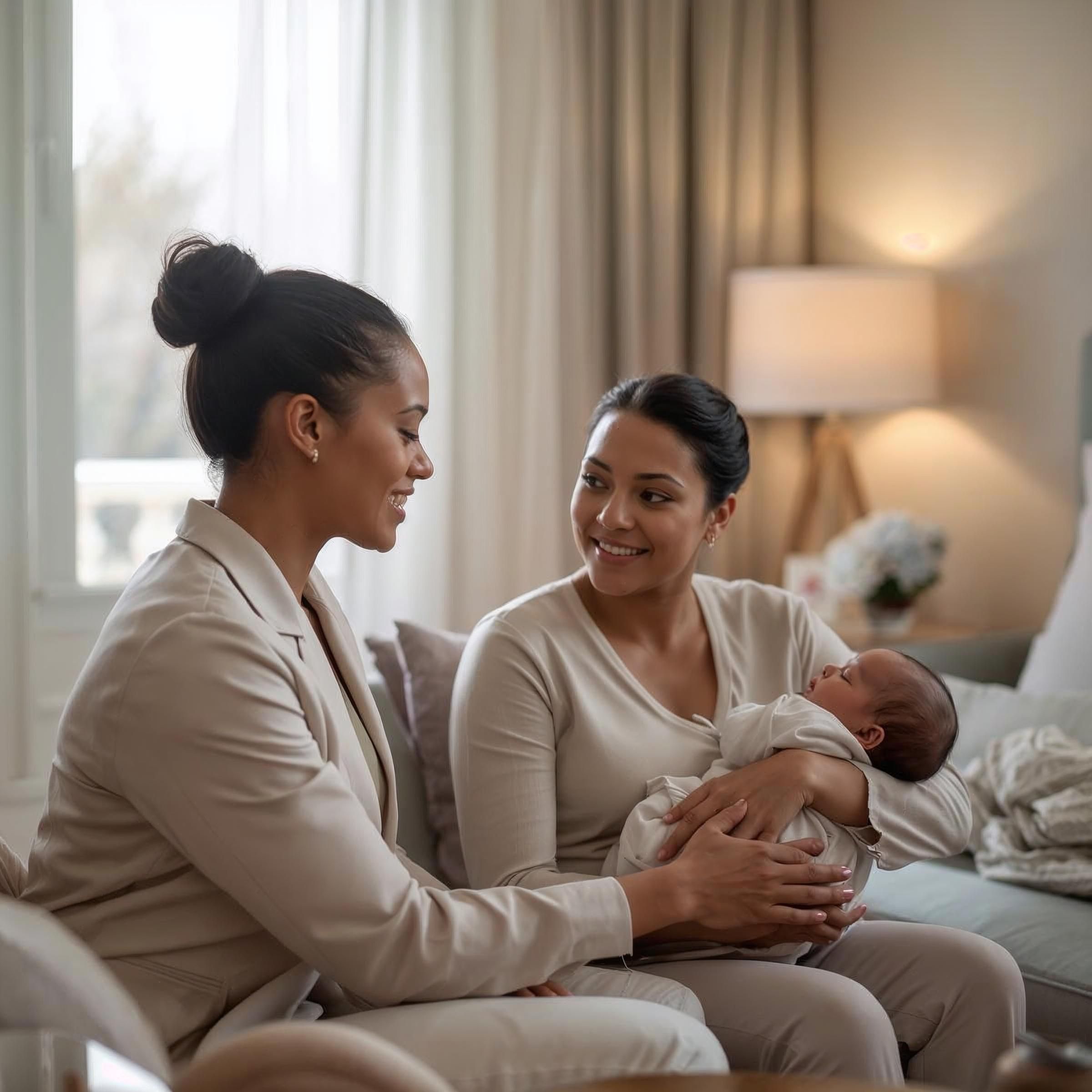 Maternity nurse newborn care
